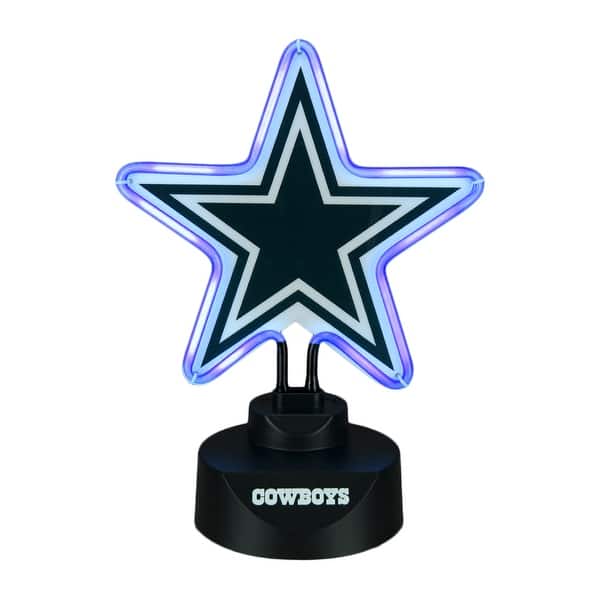 Shop Dallas Cowboys Star Shaped Neon Tabletop Sculpture Blue Overstock 21927498