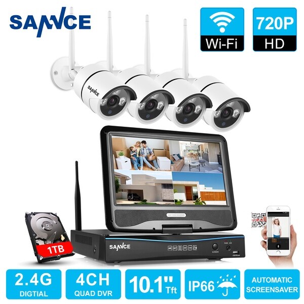 SANNCE 5in1 4CH// 8CH 1080P HDMI 10.1/"LCD Monitor DVR Security System Emal Alert