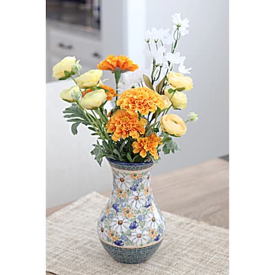 Blue Rose Polish Pottery W04 Galia Vase