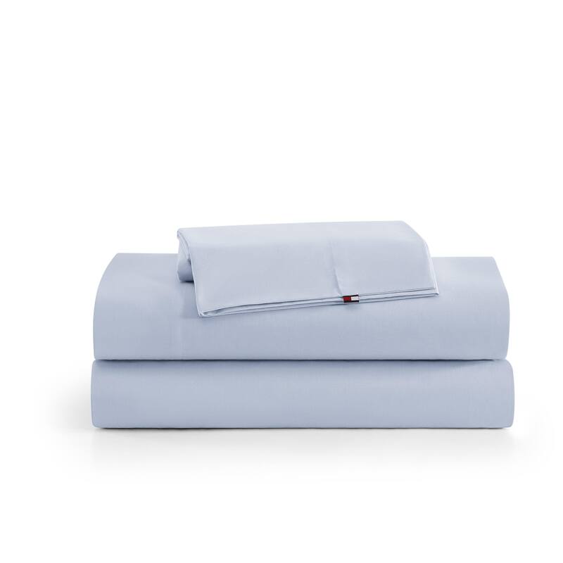 Tommy Hilfiger Performance Cooling Solid Cotton Sheet Set