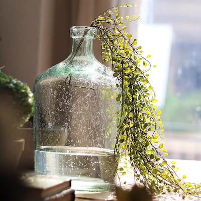 Hanging Faux Mini Leaf Garland 27.5" Long