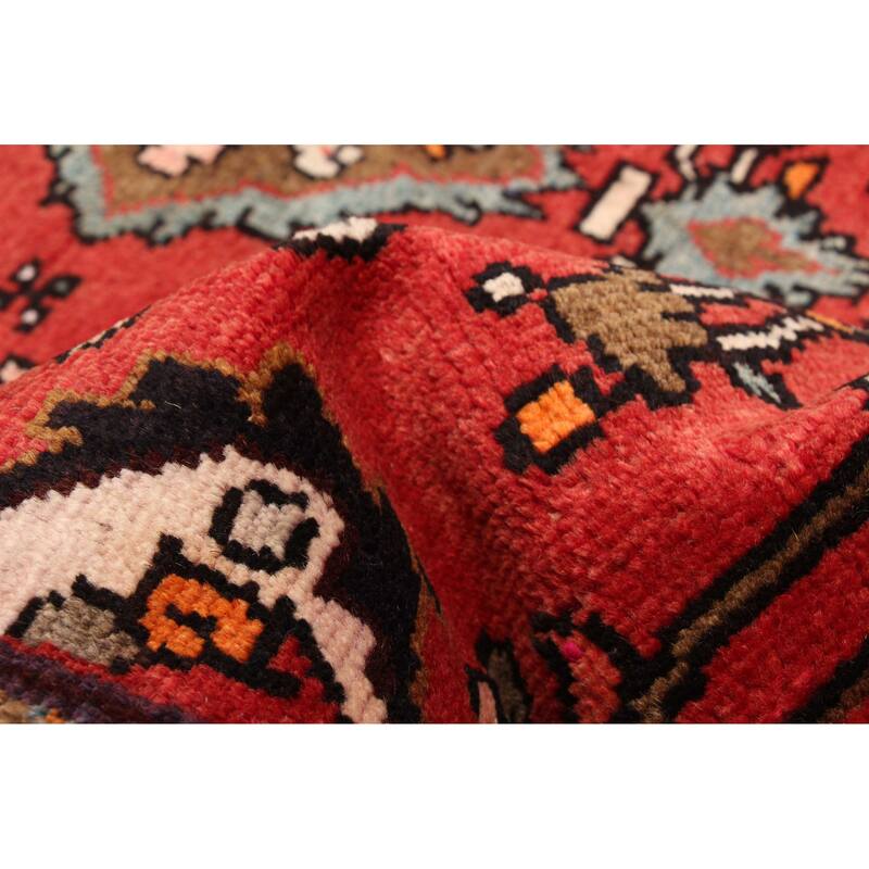 ECARPETGALLERY Hand-knotted Andelz Red Wool Rug - 3'5 x 9'9