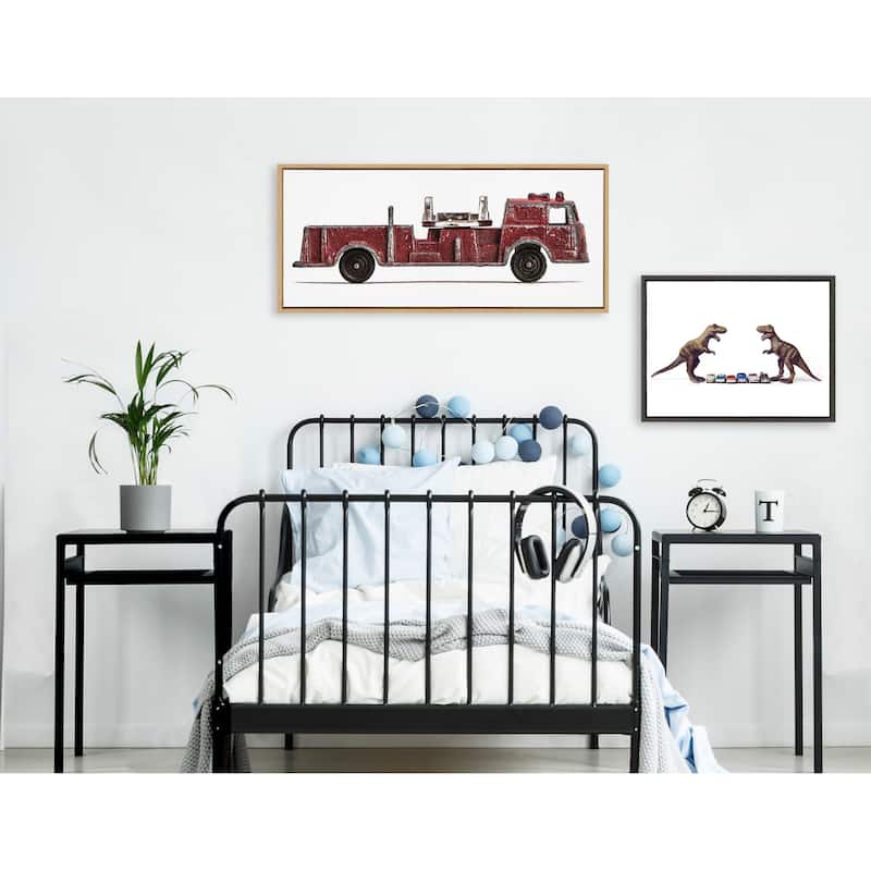 Kate and Laurel Sylvie Dino Cars Canvas by Saint and Sailor Studios