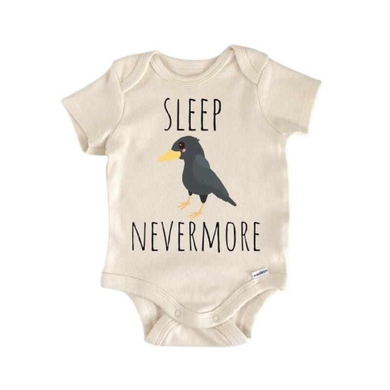 Raven Bird Poe - Baby Boy Girl Clothes Infant Bodysuit Funny Cute Newborn
