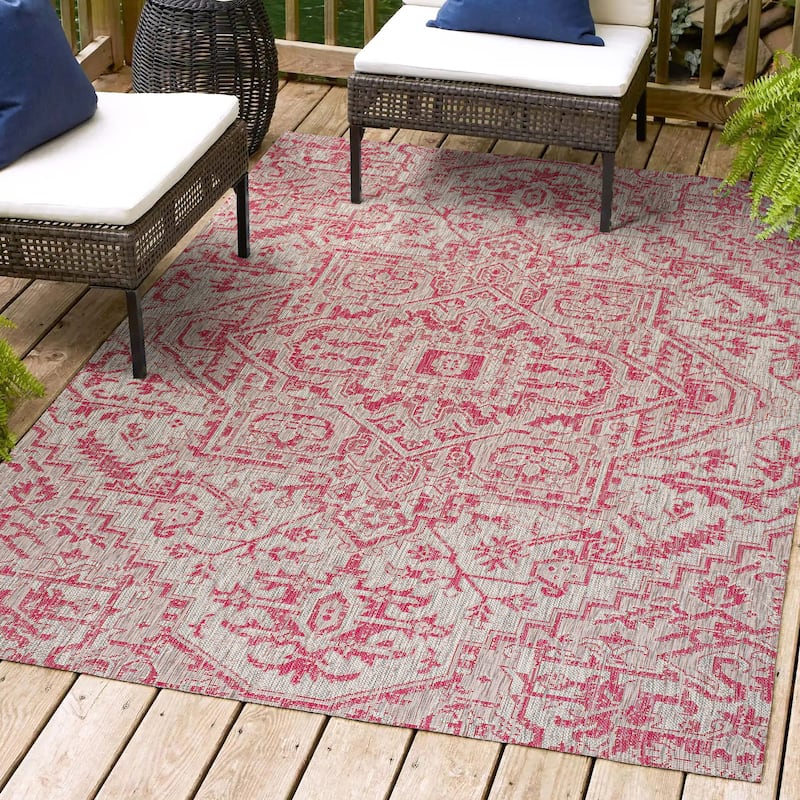 JONATHAN Y Charleston Medallion Indoor/Outdoor Area Rug
