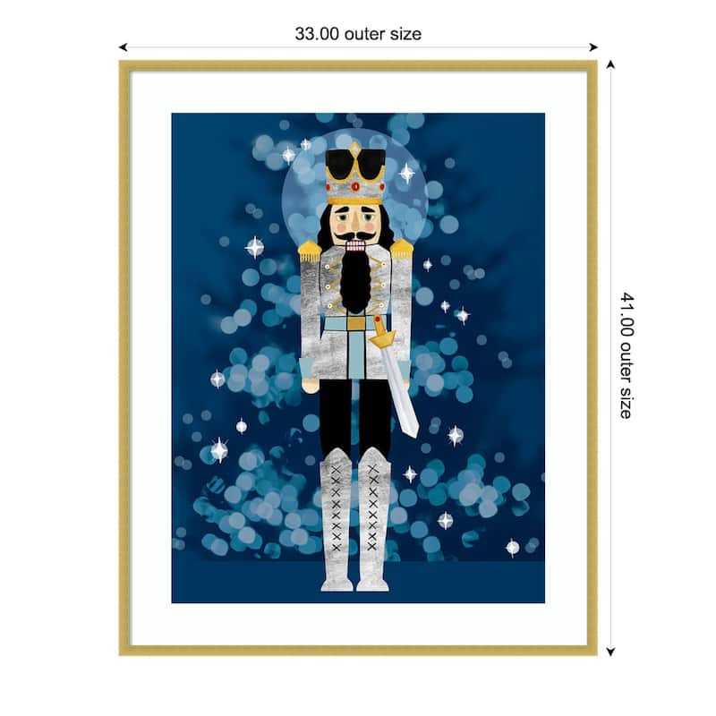 Disco Nutcracker I by Grace Popp Wood Framed Wall Art Print - 33 x 41 in
