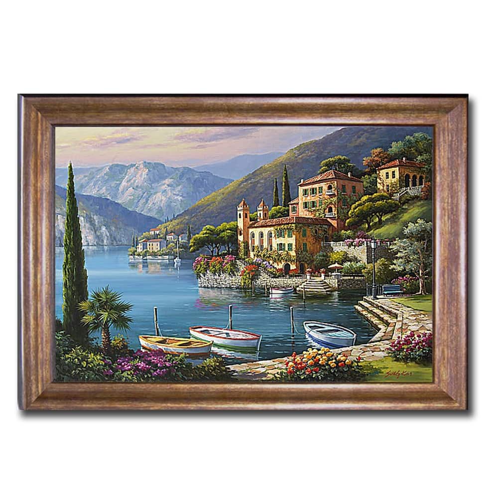 Villa Bella Vista by Sung Kim Bronze Framed Canvas Art (20 in x 28 in)
