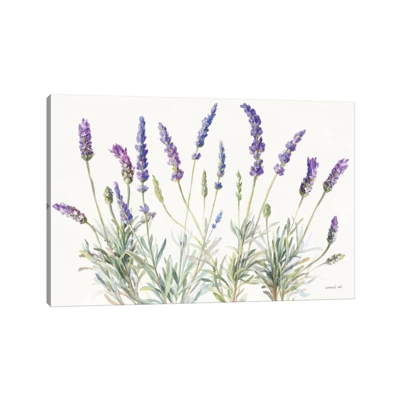 iCanvas "Floursack Lavender V on Linen" by Danhui Nai Canvas Print