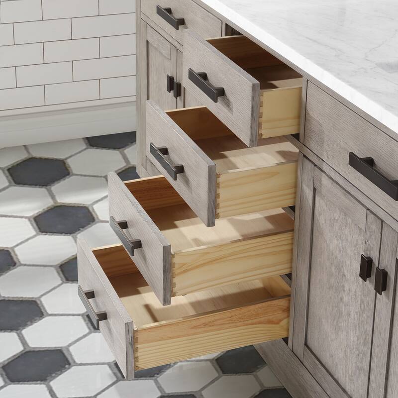 Chestnut 72" Double Bathroom Vanity Vanity with Faucet(s)