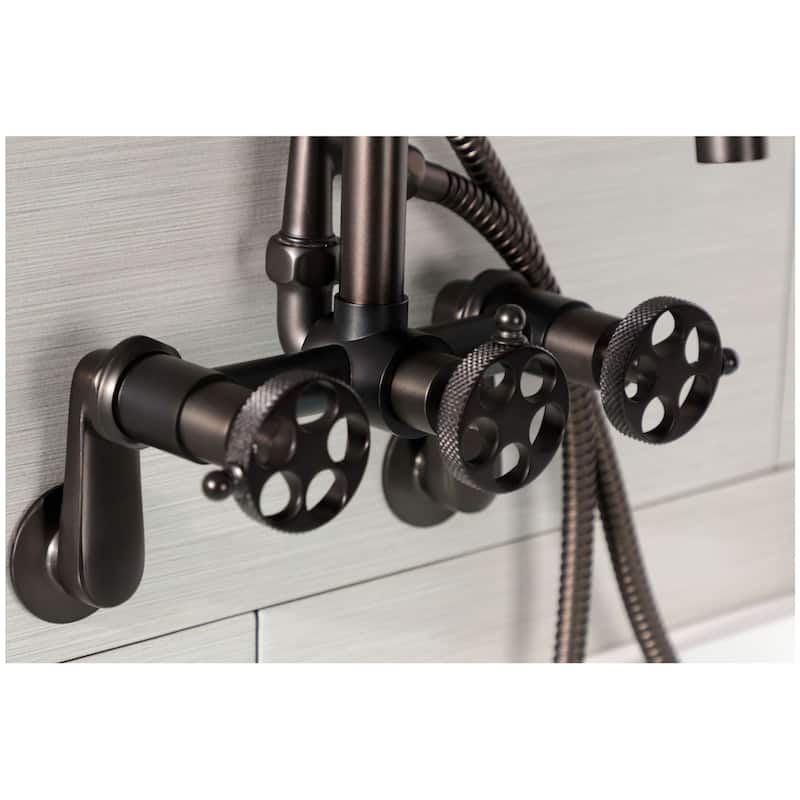 Kingston Brass AE845.RKX Webb Wall Mounted Tub Filler with Built-In