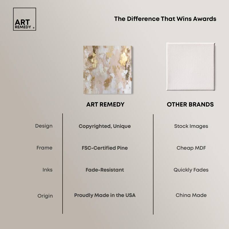 Golden Glimmer Gesture I Canvas by Art Remedy, Gallery Wrapped