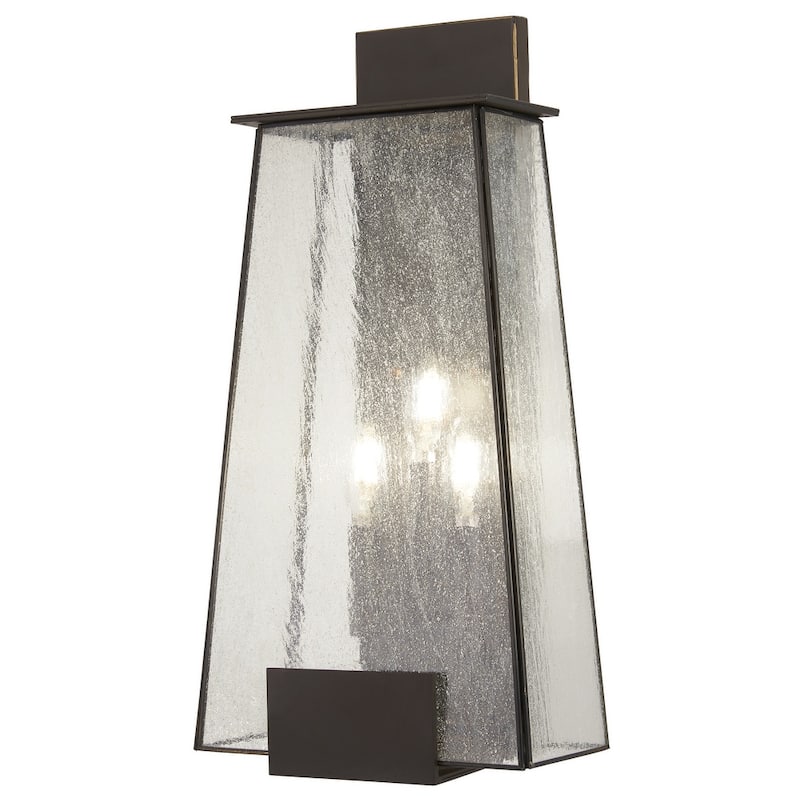 The Great Outdoors Bistro Dawn 3 Light 22" Tall Outdoor Wall Sconce - Dakota Bronze