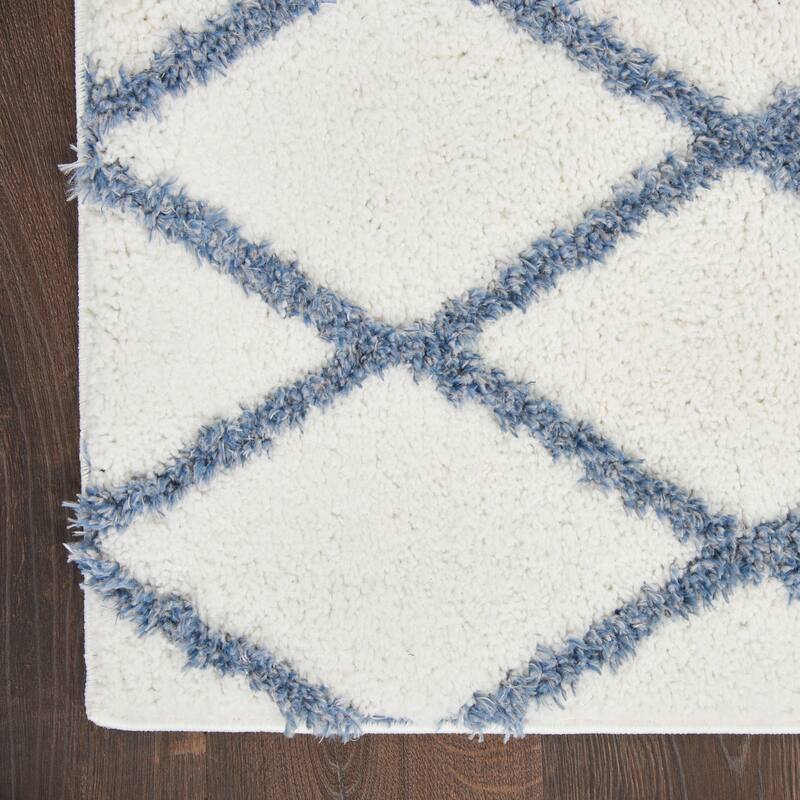 Nourison Feather Soft Contemporary Shag Diamond Area Rug