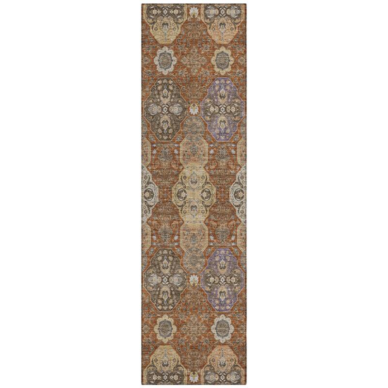 Machine Washable Indoor/ Outdoor Traditional Tracey Chantille Rug