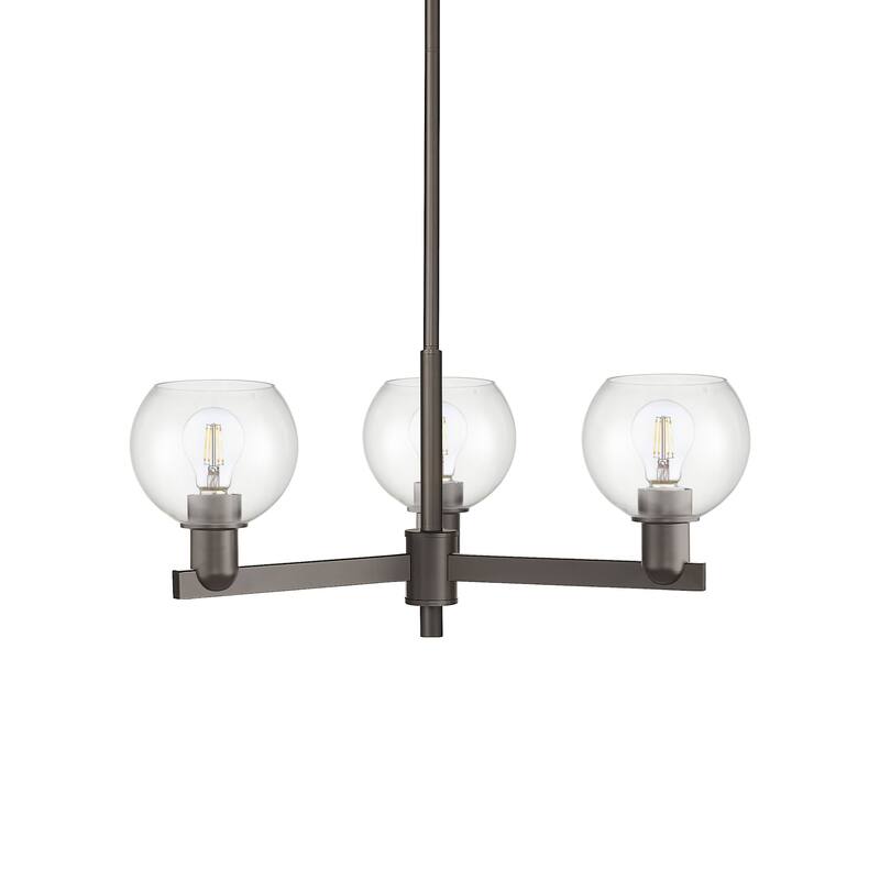 Innovations Lighting 716-3CR-10-28 Athens Chandelier Athens 3 Light - Oil Rubbed Bronze / Clear