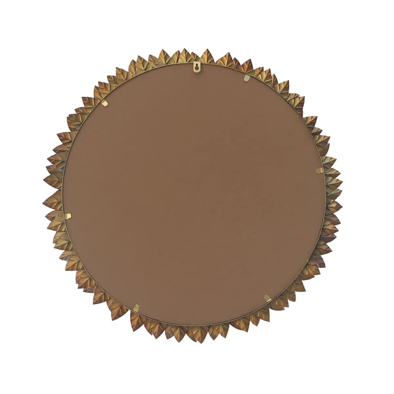 26.375'' Vintage Leaf Design Frame Round Accent Mirrors