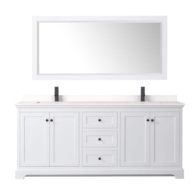 Wyndham Collection WCV232380D-QTZ-UNSM70 Avery 80" Free Standing