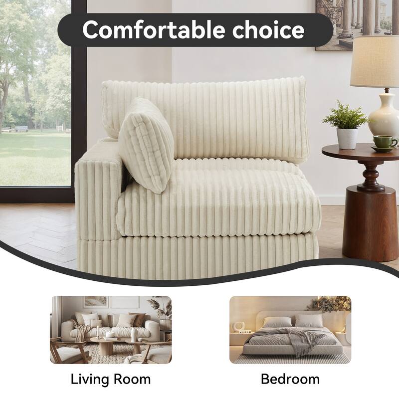 Plush Faux Fur Accent Sofa Chair