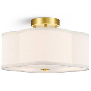 Modern Semi-Flush Mount Light for Hallway (12"-16")