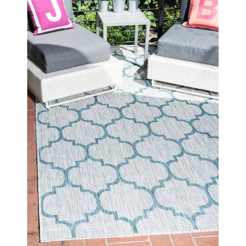 Outdoor Khence Collection Area Rug - Gray - 2'x3'1"