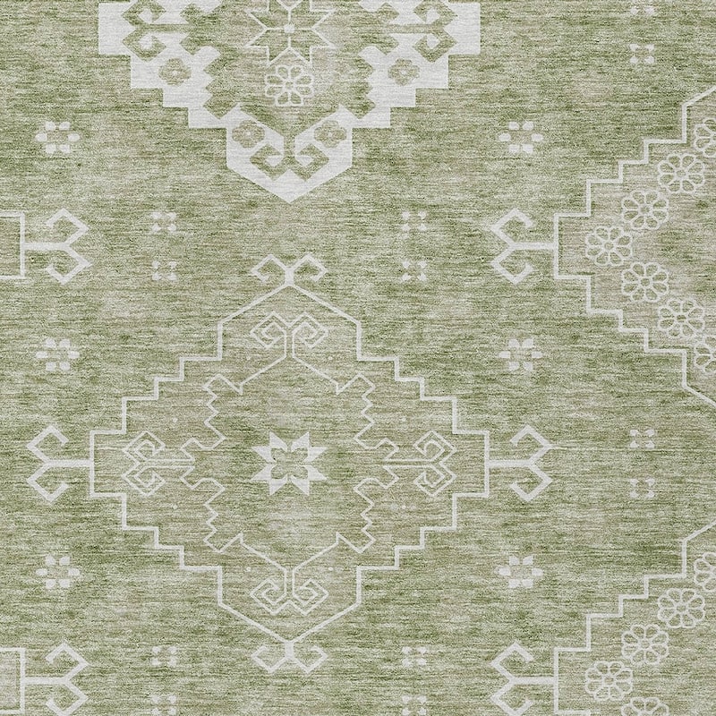 HomeRoots Medallion Traditional Rectangle Outdoor Rug