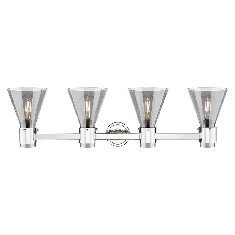 Innovations Lighting 464-4W-G464C-7SM Lawton Cone 4 Light 34" Wide