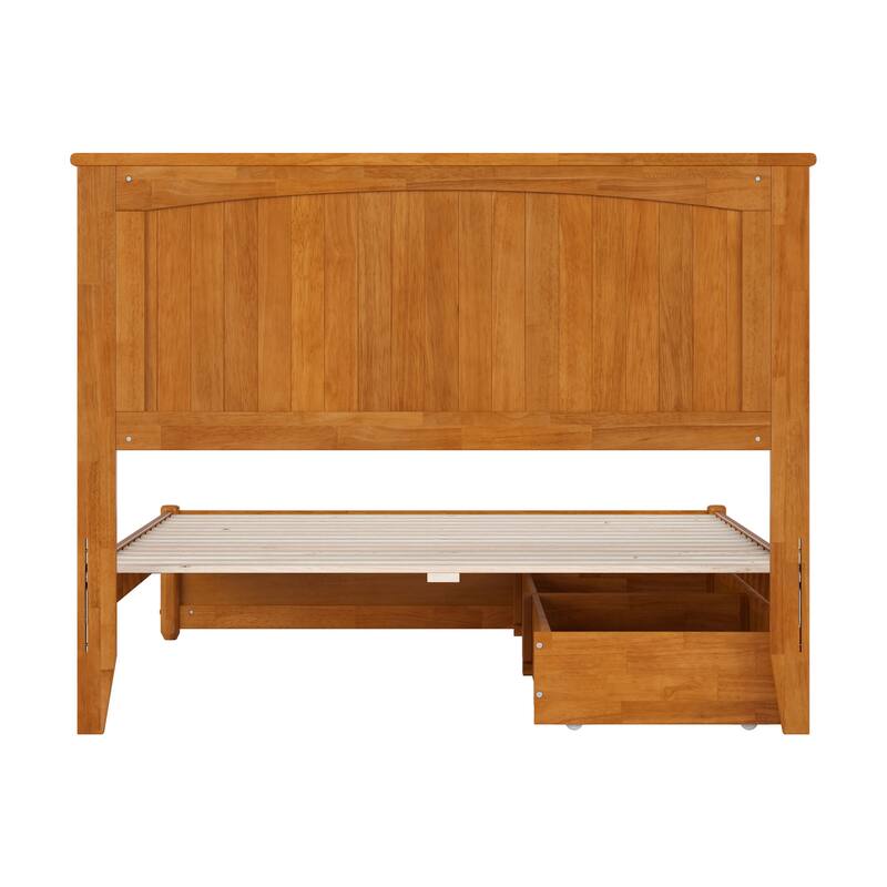 Malta Platform Bed with Panel Footboard and Storage Drawers