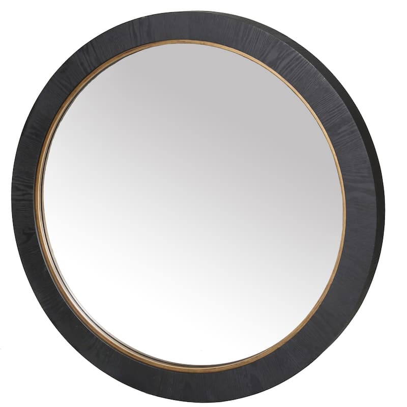 SAFAVIEH Couture Paulson 42.9-inch Round Wood Mirror - 42.9"W x 2.8"D x 42.9"H