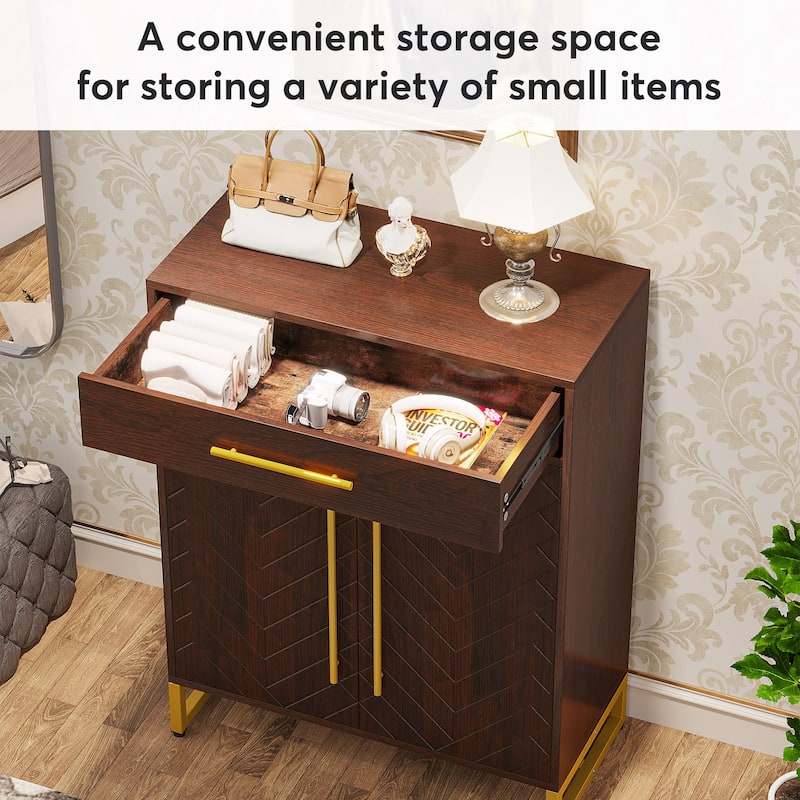 20 Pairs Modern Shoe Cabinet with Drawer for Entryway, Hallway - 31.5" W x 39.37" H x 15.75" D