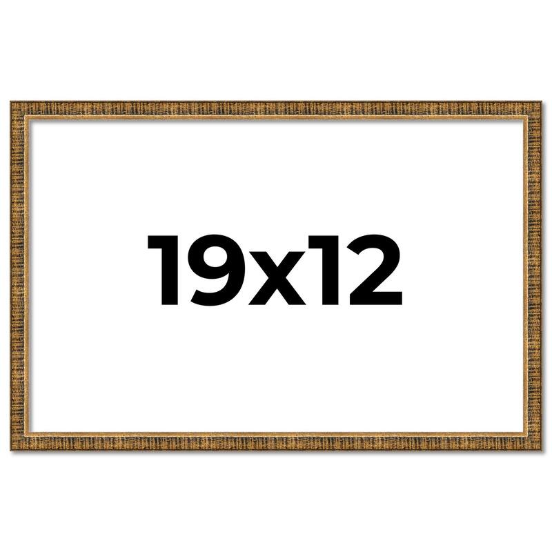 19x12 Frame Gold Kingsley Distressed Solid Wood Picture Frame Width