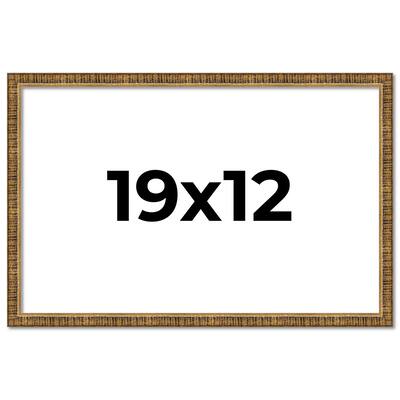 19x12 Frame Gold Solid Wood Picture Frame - Complete Modern Photo