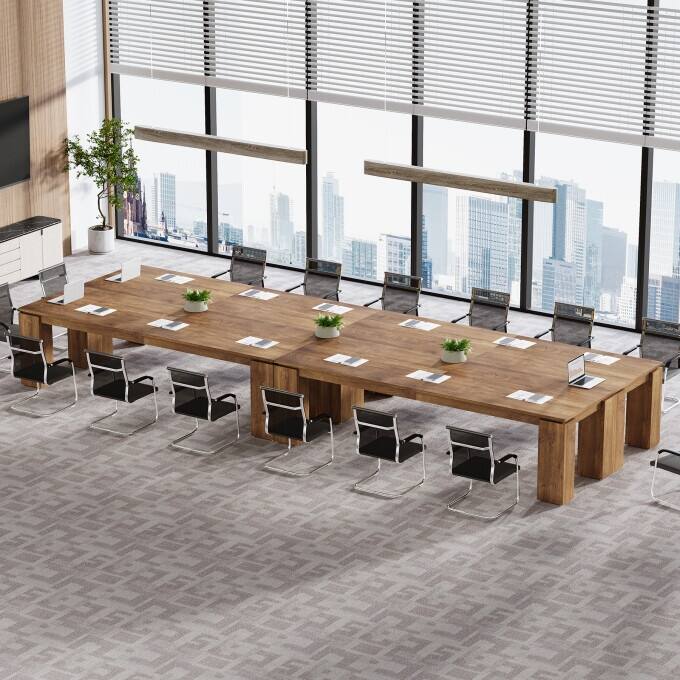 7FT Extra Long Conference Table, Modern Office Meeting Room Table