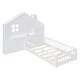 preview thumbnail 8 of 9, Twin Size House Bed with Window and Bedside Drawers, Platform Bed with Shelves and a set of Sockets and USB Port, White