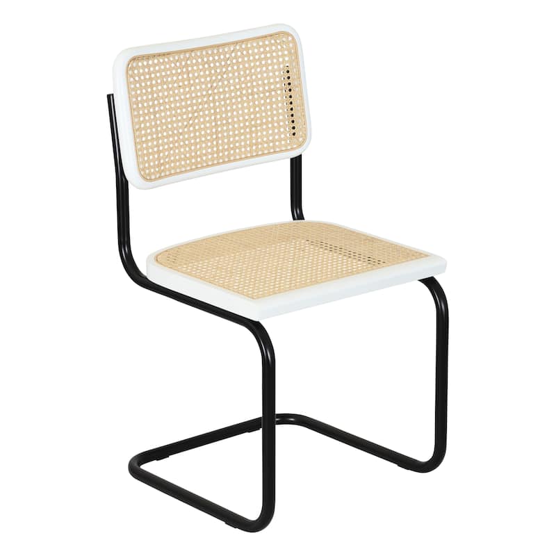 Breuer Chair Company Marcel Breuer Cesca Cane Cantilever Side Chair w/ Black Steel Frame (Various Wood & Cane Colors)
