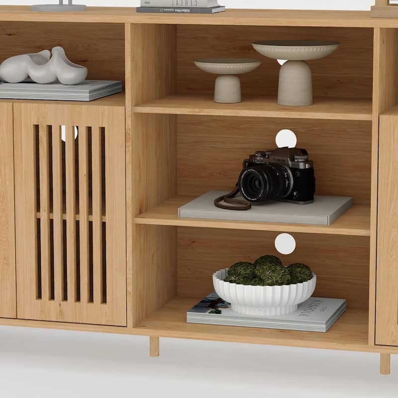 70 Inch TV Stand Entertainment Center with Storage System