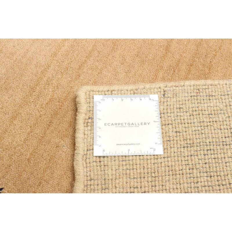 ECARPETGALLERY Hand Loomed Kashkuli Gabbeh Tan Wool Rug - 4'0 x 5'9