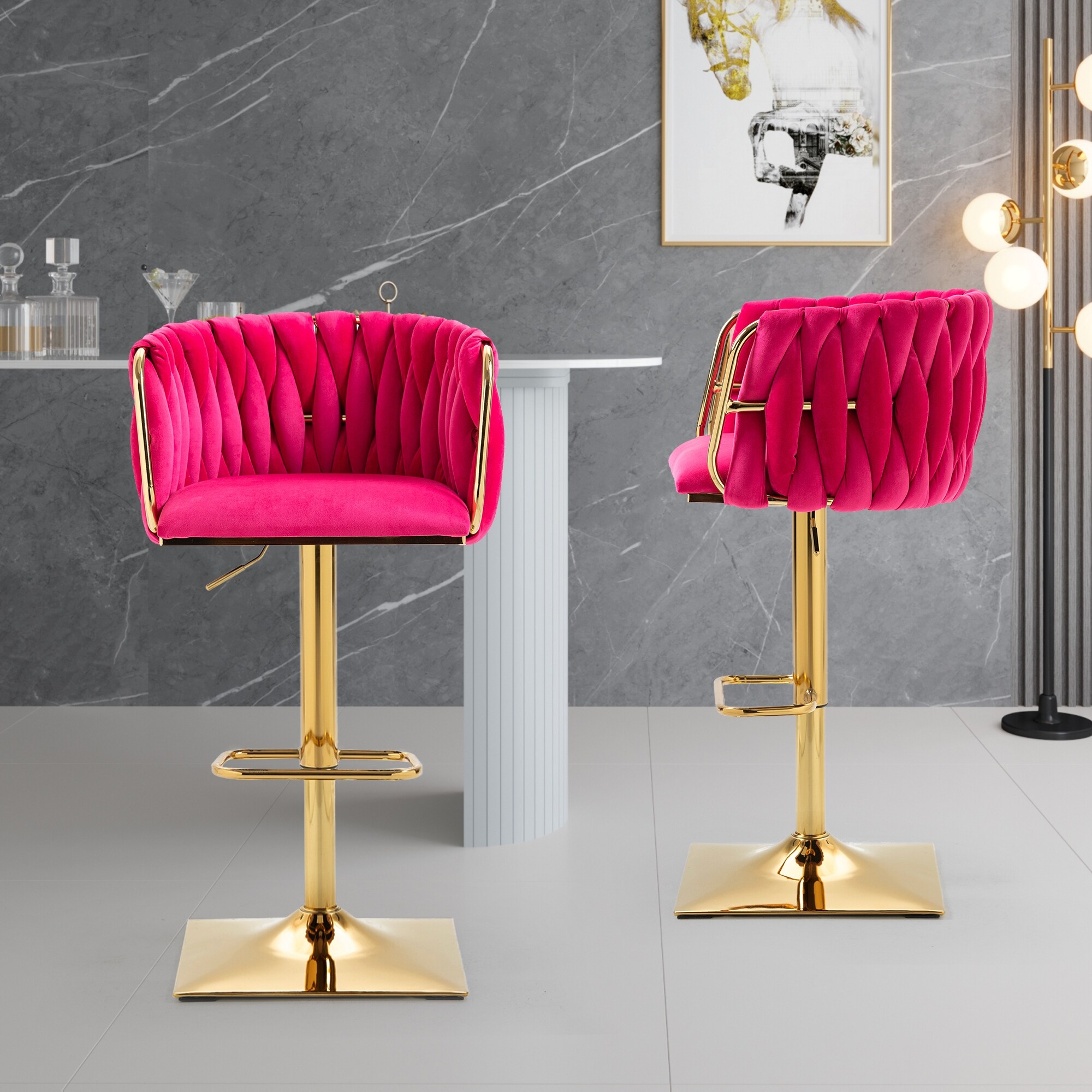 Rose pink bar stools best sale