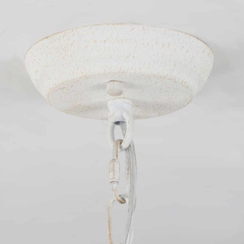25.98" Wide 8-Light Farmhouse Chandelier, Wagon Wheel Chandelier for Dining Room Living Room Bedroom Kitchen