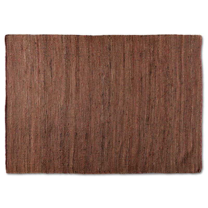 Flamings Modern and Contemporary Brick Handwoven Hemp Area Rug - 5' x 8'/Surplus - brown/Red