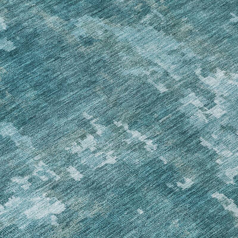 Machine Washable Indoor/ Outdoor Ombre Abstract Chantille Rug