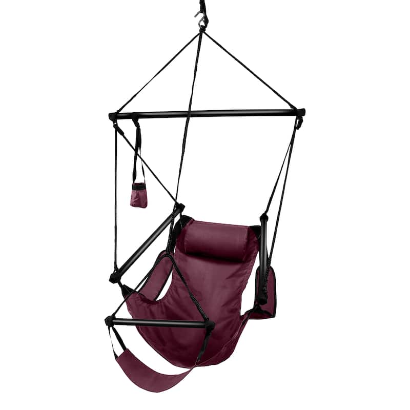 Deluxe Aluminum Hammock Chair - Burgundy