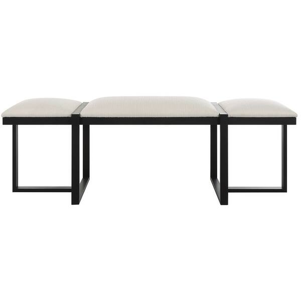 slide 2 of 7, Uttermost Triple Cloud Modern Upholstered Bench - 60 W X 20.75 H X 15.75 D (in)