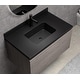 preview thumbnail 2 of 8, Dyconn Faucet Carrara Solid Surface Vanity in Black - 25"