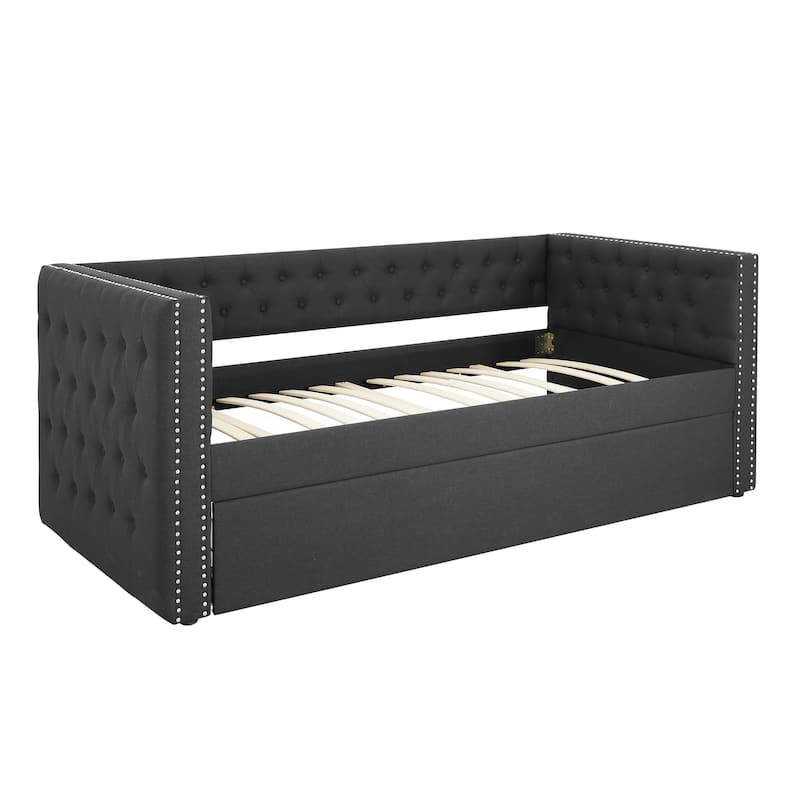 Upholstered Daybed with Trundle