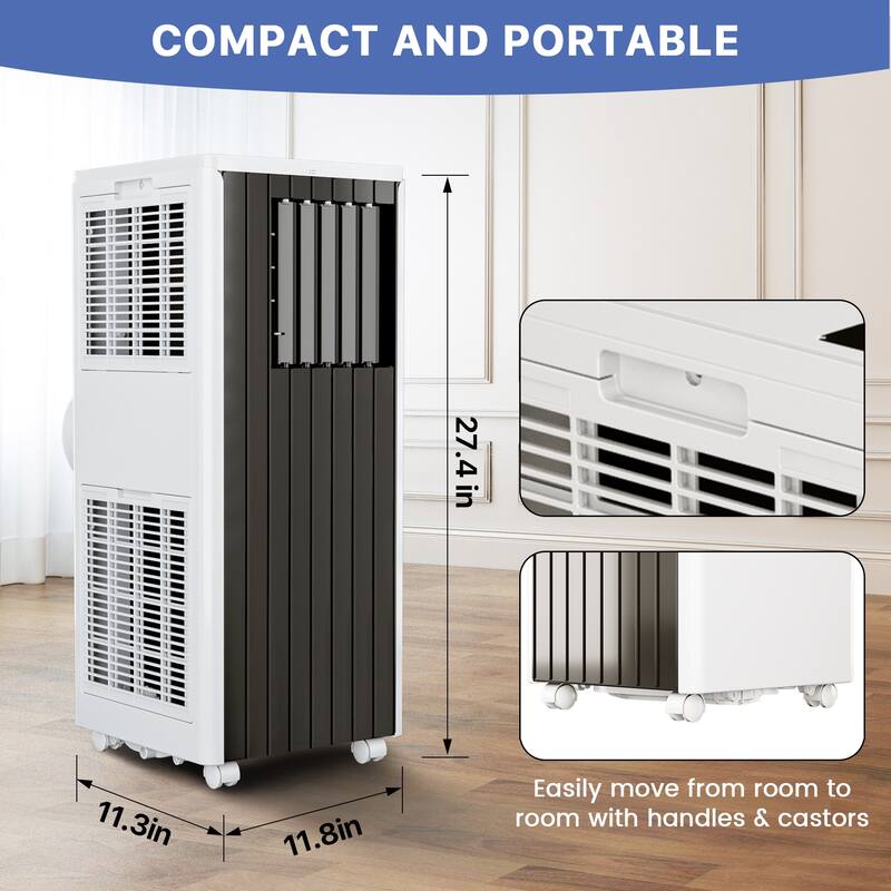 8,000BTU Portable Air Conditioners, 3-in-1 AC Unit for Room up to 350 Sq. Ft