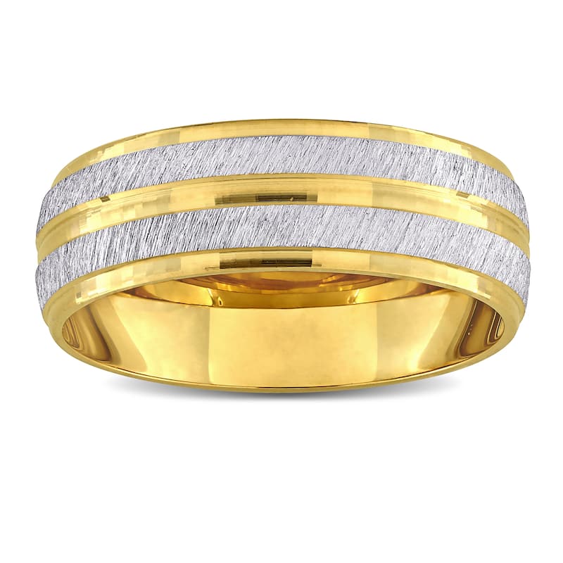 Miadora 6mm Double Row Wedding Band in 14k Two-Tone Gold