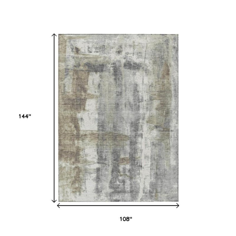 HomeRoots Abstract Transitional Rectangle Outdoor Rug