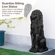 preview thumbnail 16 of 63, Glitzhome Set of 2 MGO Majestic Sitting Guardian Lion Statues Porch Sculpture Outdoor Indoor