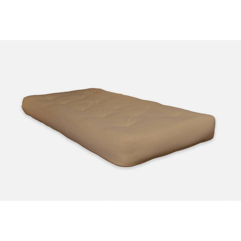 6" Black Single Foam Futon Full Mattress - Khaki