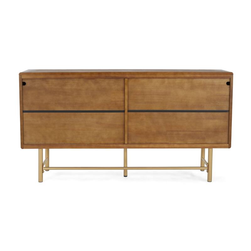 Christopher Knight Home - Adrian Modern Sideboard Buffet Cabinet with Sleek Metal Base